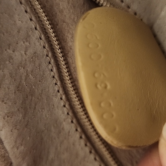 Rare! GUCCI Crossbody Satchel Boston Bag 2-Tone Beige Calfskin +Green Red Strap - Picture 4 of 16